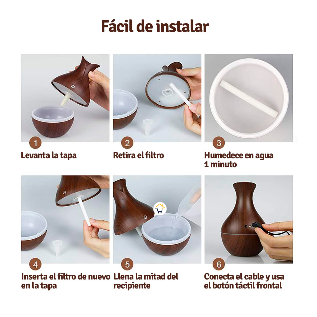 Miniatura 6 de Humidificador LED Difusor Aromas SL004